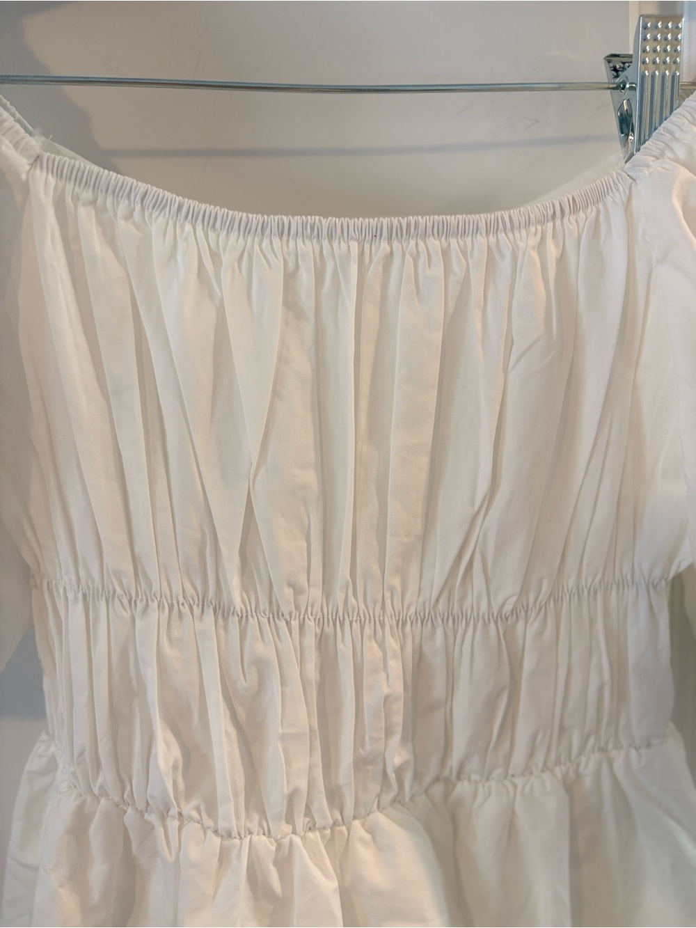 storets White Off-Shoulder Puff Sleeve Mini Dress - Picture 5 of 9